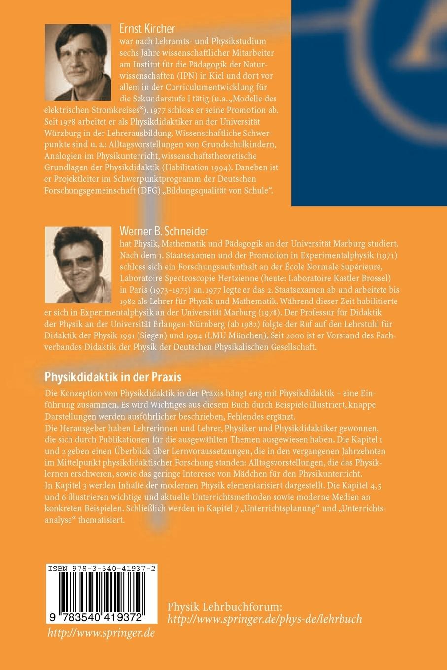 Rückseitencover Physikdidaktik in der Praxis