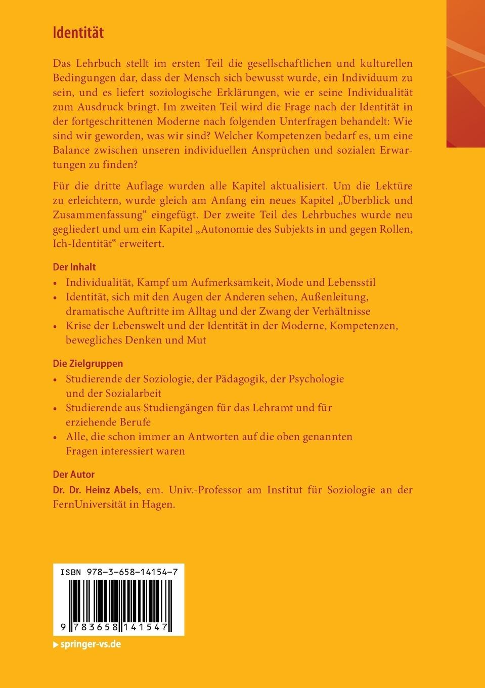 Rückseitencover Identität