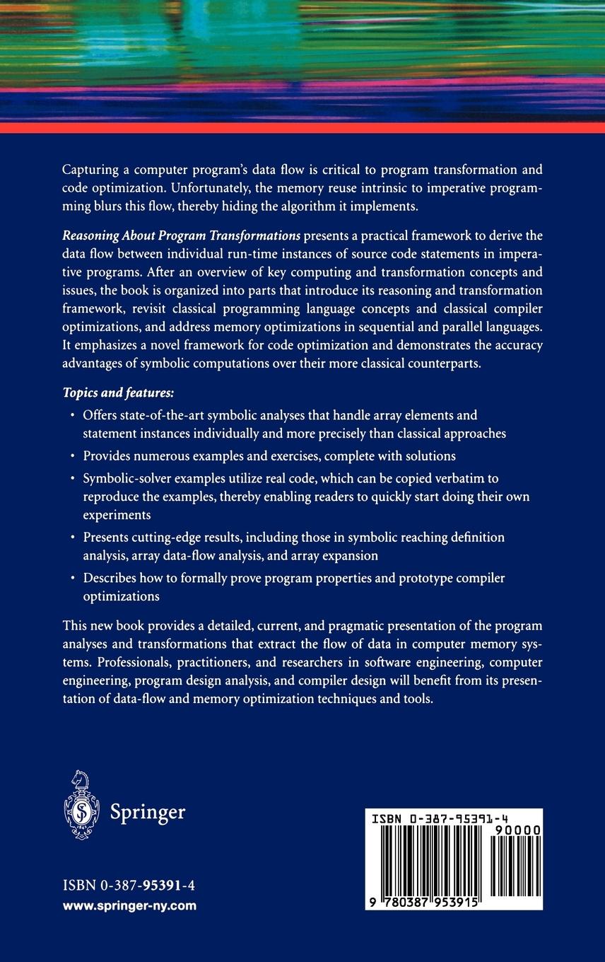 Rückseitencover Reasoning About Program Transformations