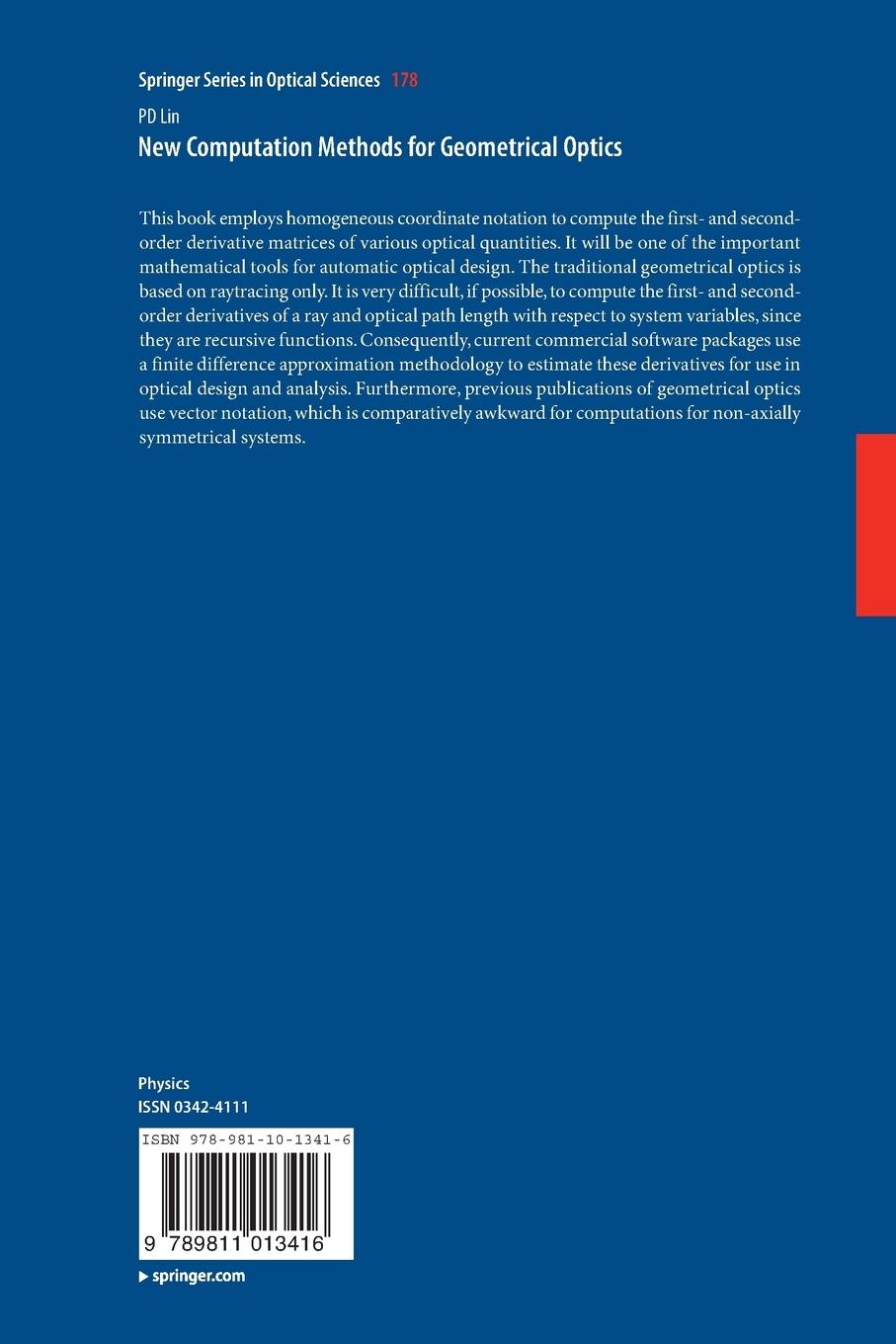 Rückseitencover New Computation Methods for Geometrical Optics