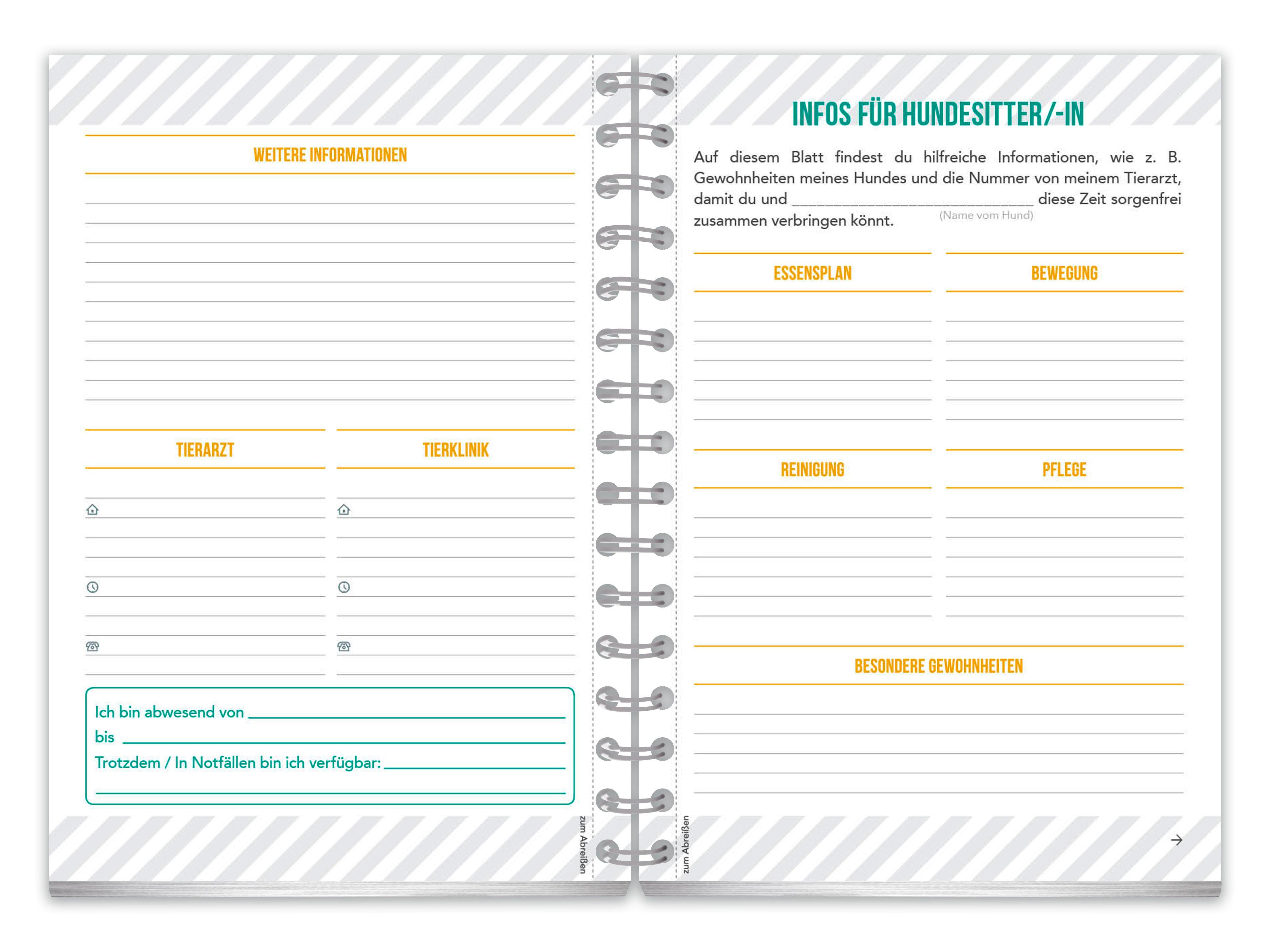 Beispielinhalt (Bild) Mein Hundetagebuch