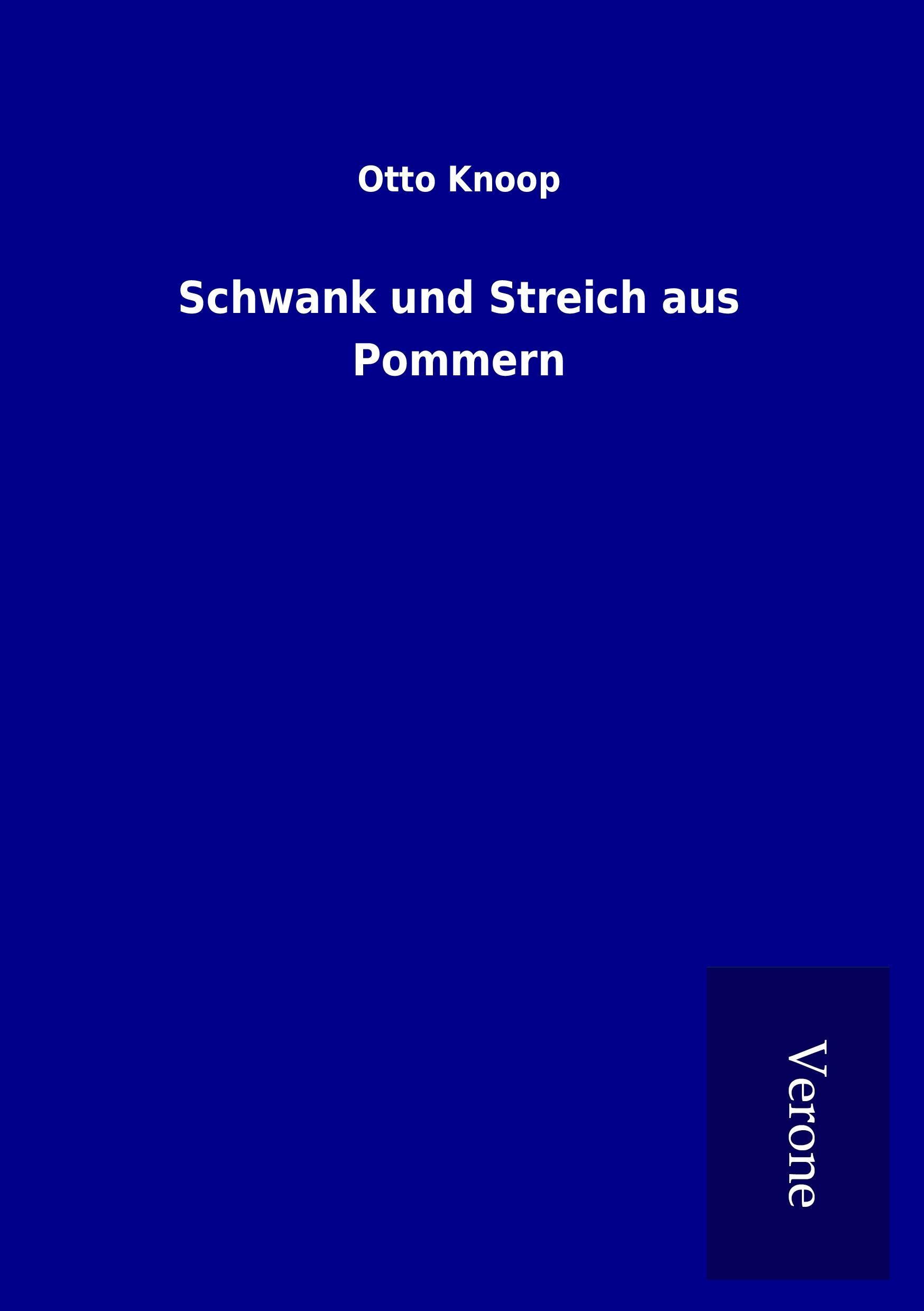 Vorderes Coverbild Schwank und Streich aus Pommern