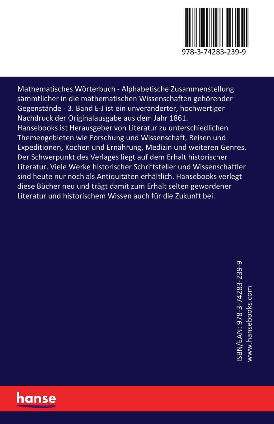 Rückseitencover Mathematisches Wörterbuch