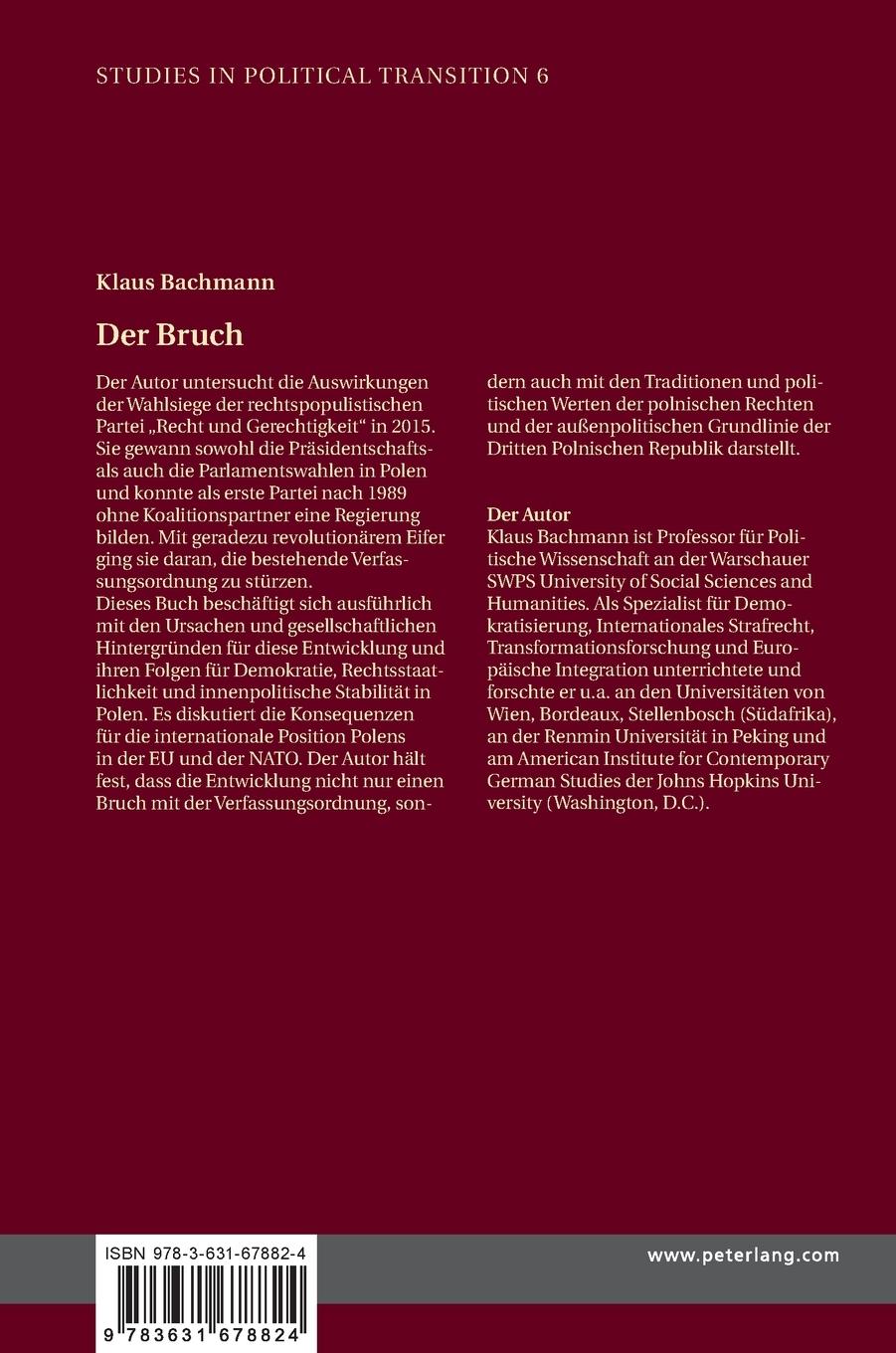Rückseitencover Der Bruch
