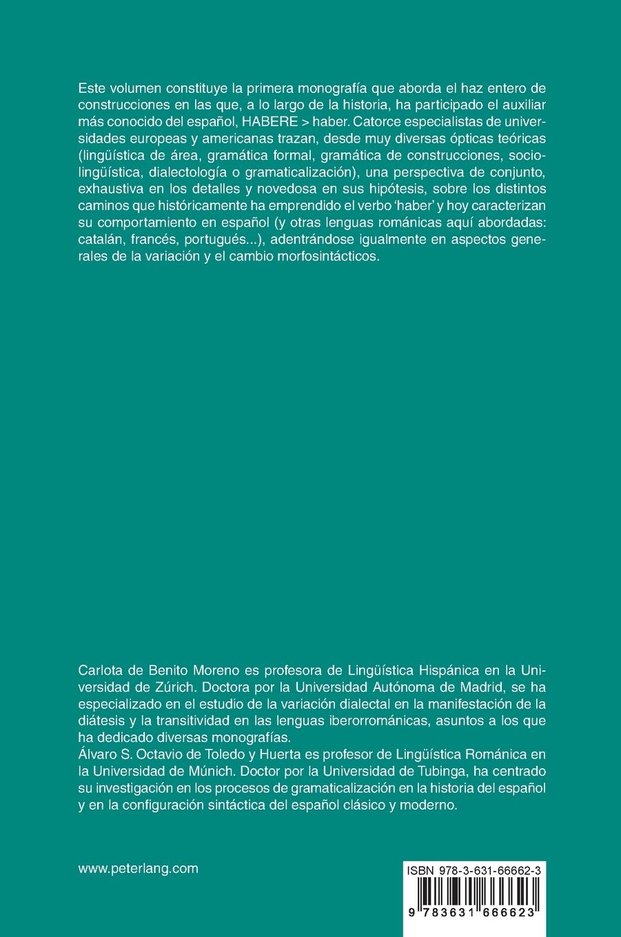 Rückseitencover En torno a 'haber'