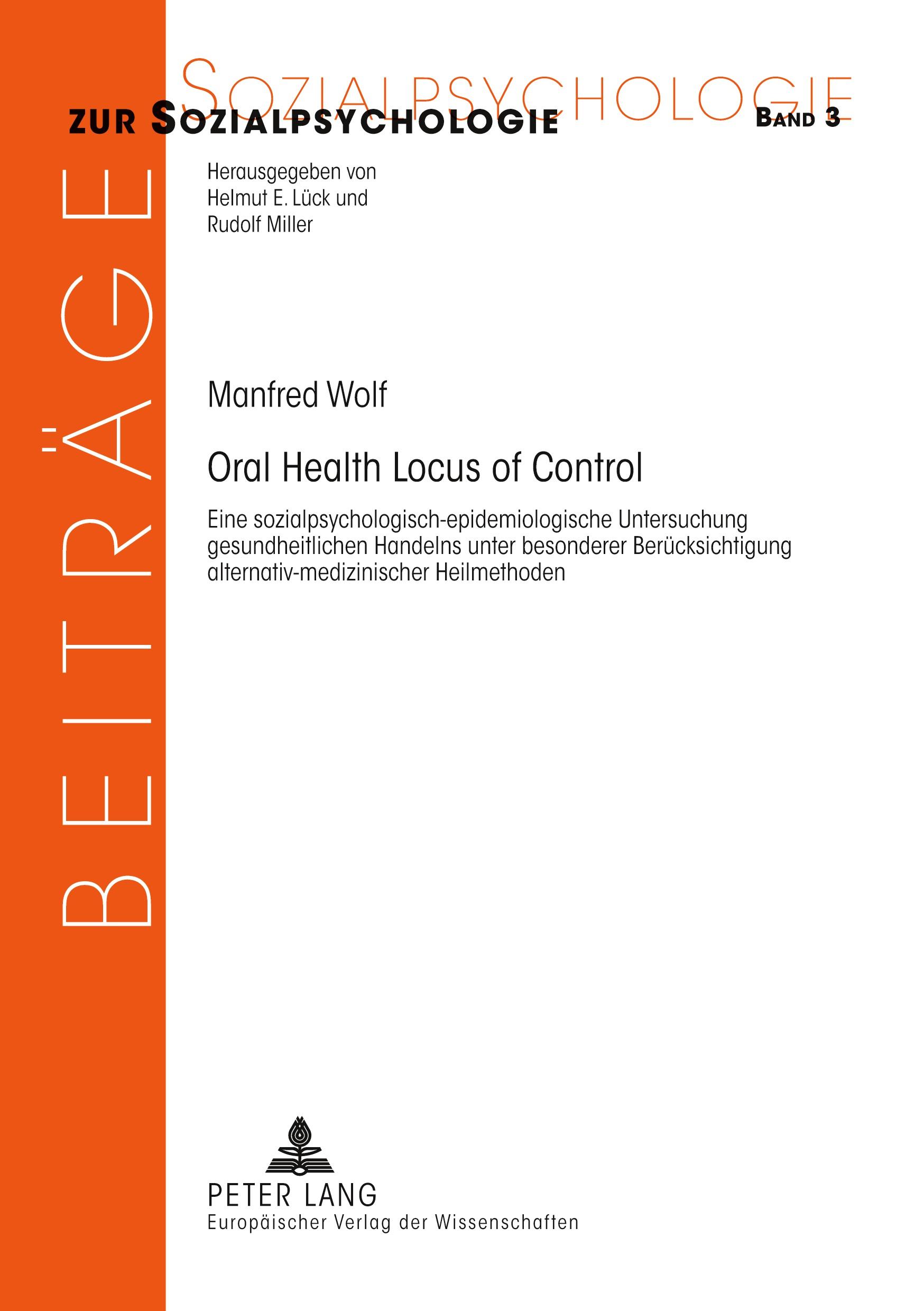 Vorderes Coverbild Oral Health Locus of Control