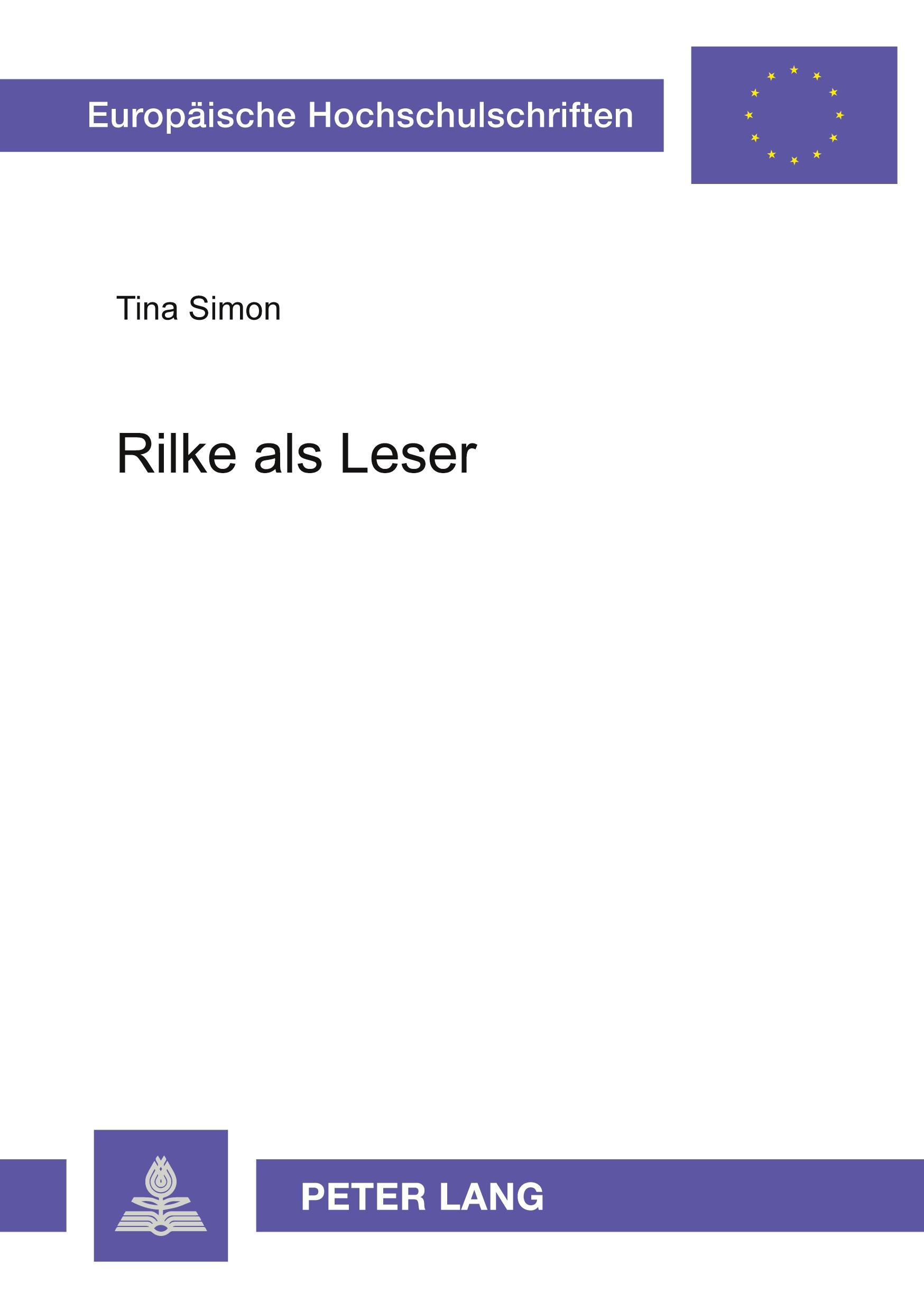 Vorderes Coverbild Rilke als Leser