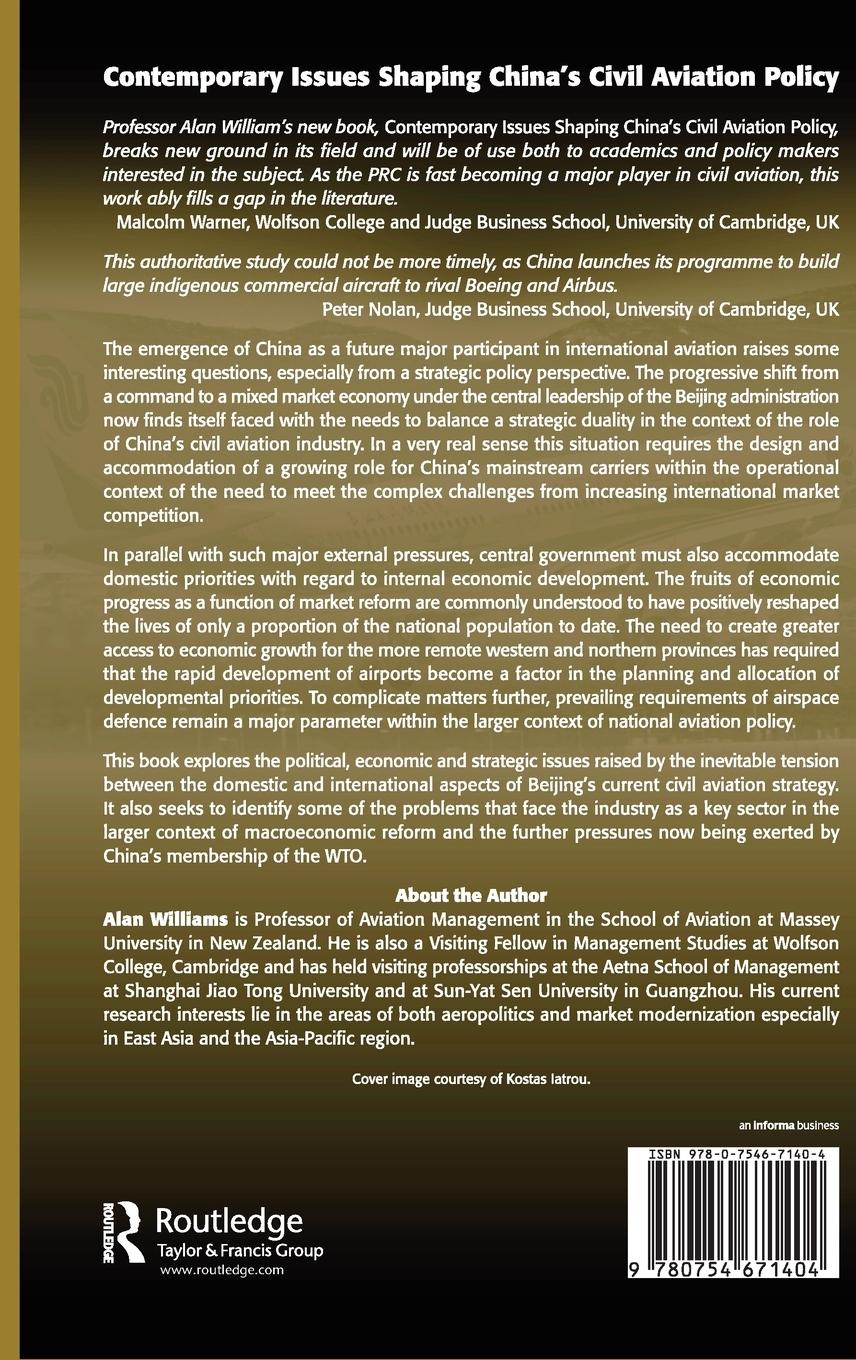 Rückseitencover Contemporary Issues Shaping China's Civil Aviation Policy