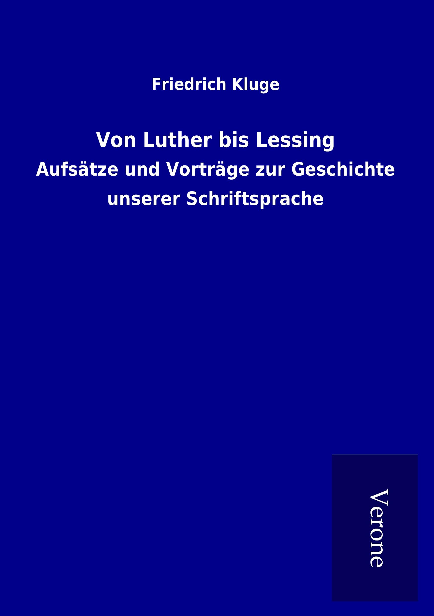 Vorderes Coverbild Von Luther bis Lessing
