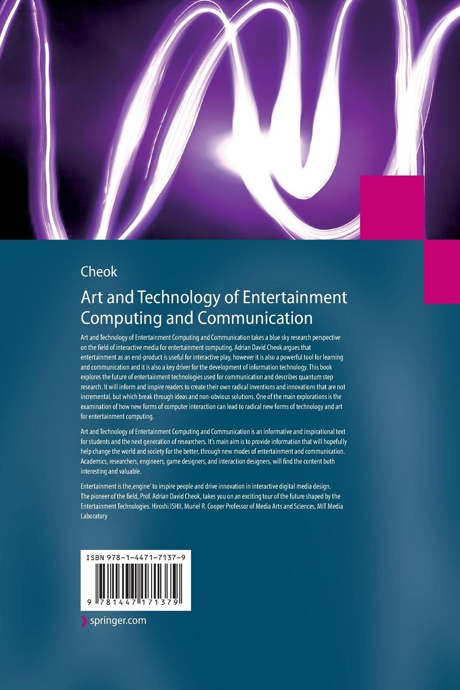 Rückseitencover Art and Technology of Entertainment Computing and Communication