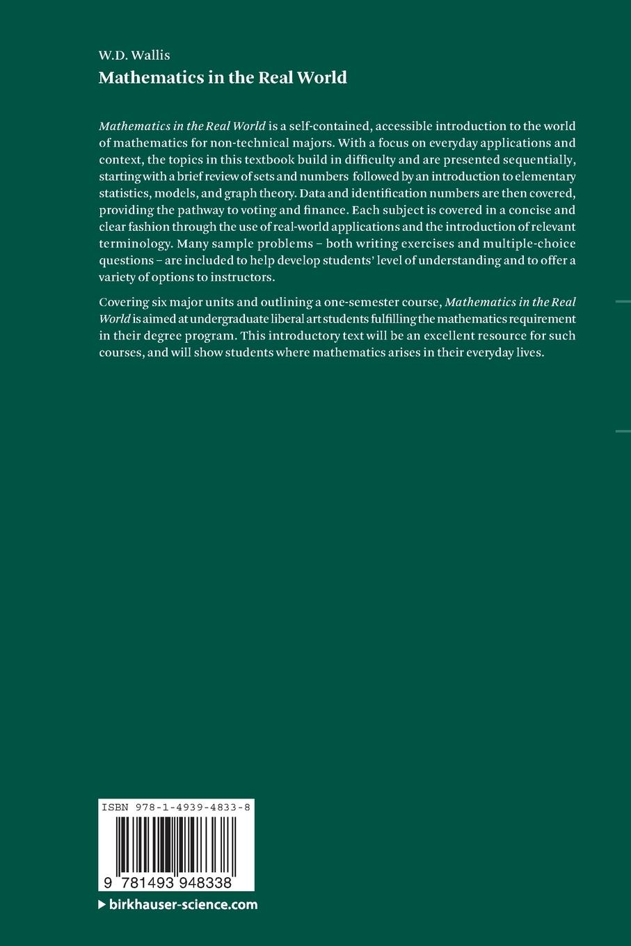 Rückseitencover Mathematics in the Real World