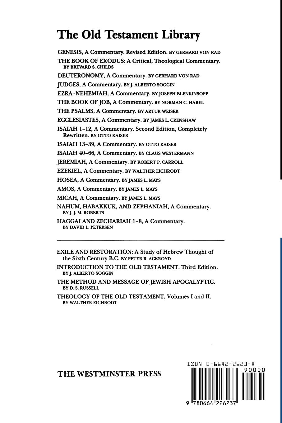 Rückseitencover Isaiah 1-12