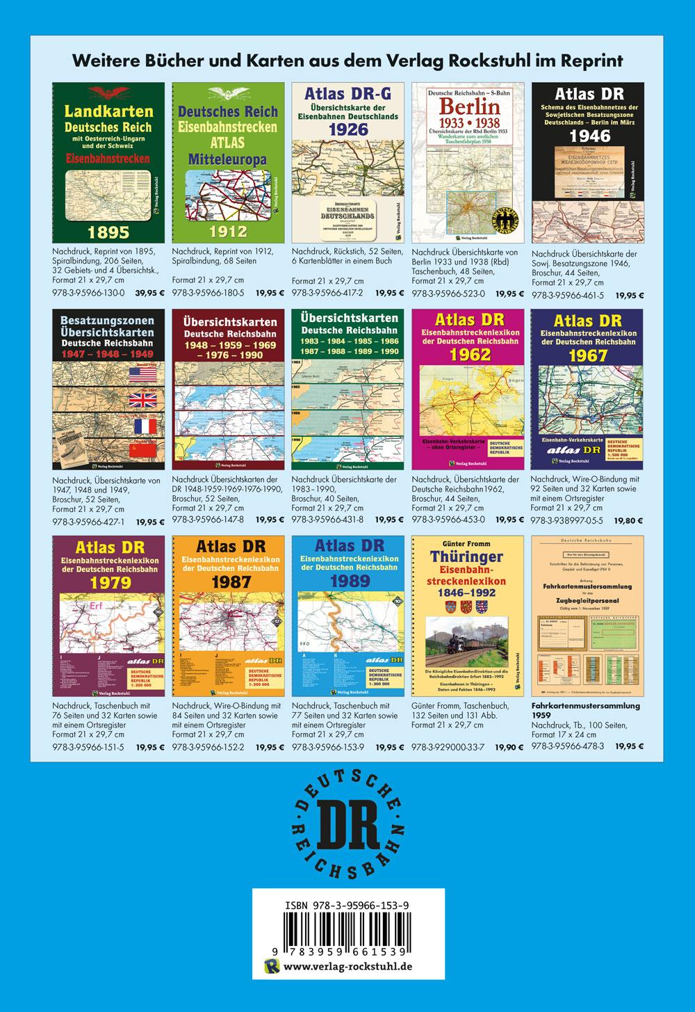 Rückseitencover ATLAS DR 1989 - Eisenbahnstreckenlexikon der Deutschen Reichsbahn