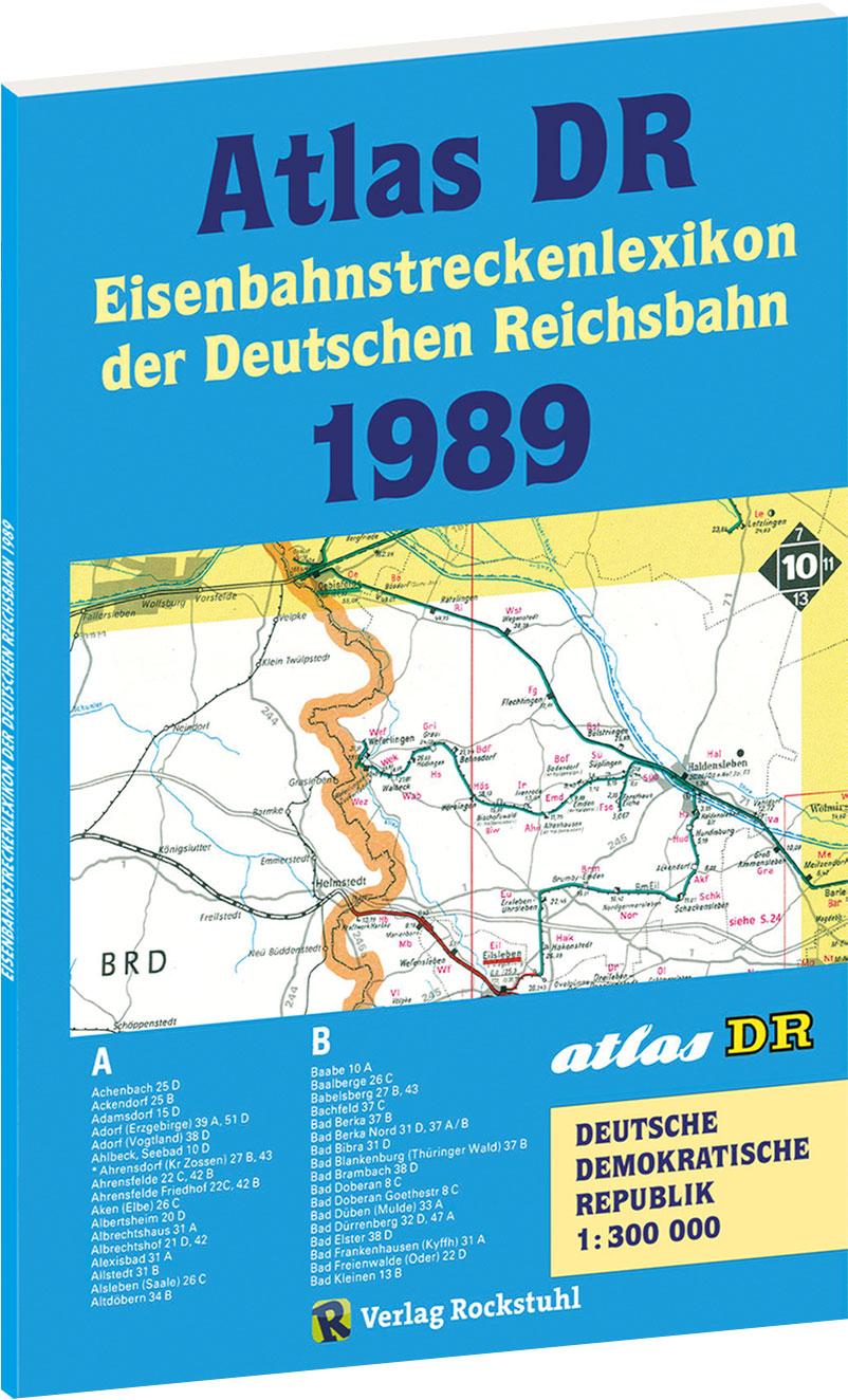 Vorderes Coverbild ATLAS DR 1989 - Eisenbahnstreckenlexikon der Deutschen Reichsbahn