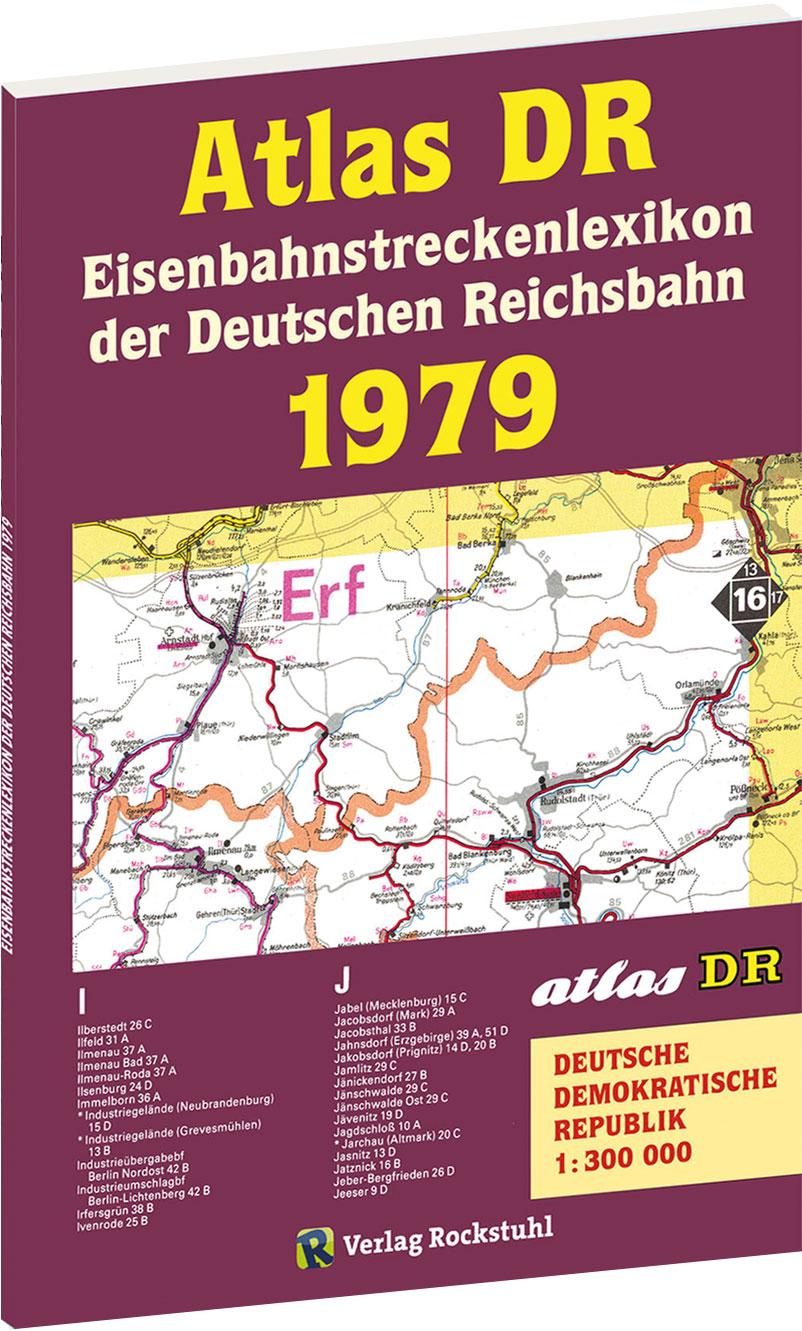 Vorderes Coverbild ATLAS DR 1979 - Eisenbahnstreckenlexikon der Deutschen Reichsbahn
