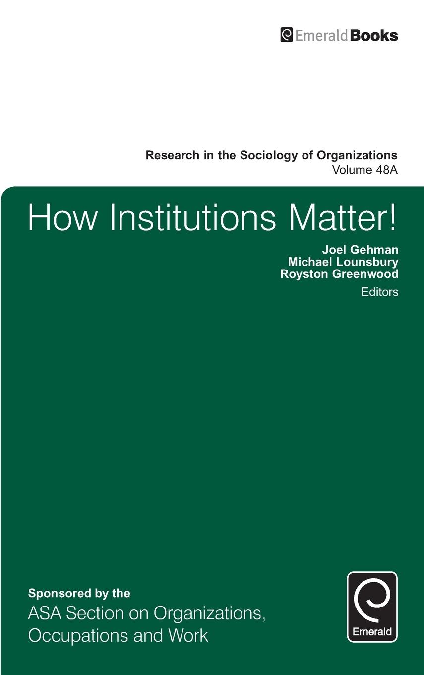 Vorderes Coverbild How Institutions Matter!