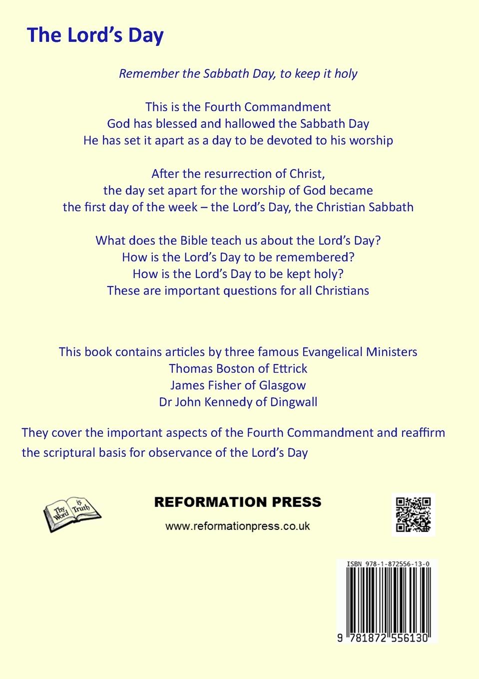 Rückseitencover The Lord's Day