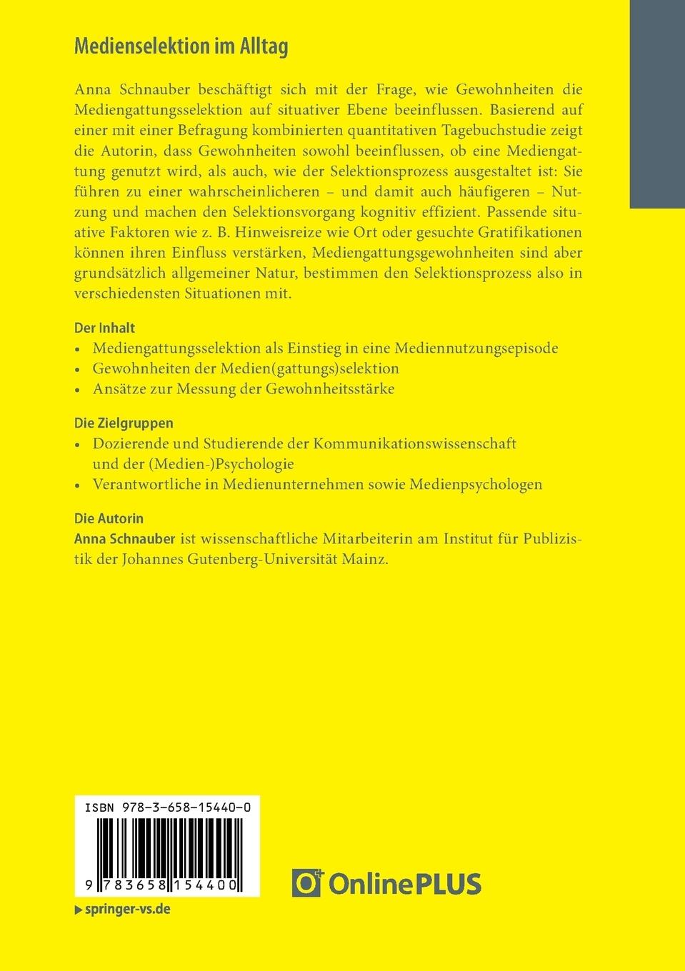Rückseitencover Medienselektion im Alltag