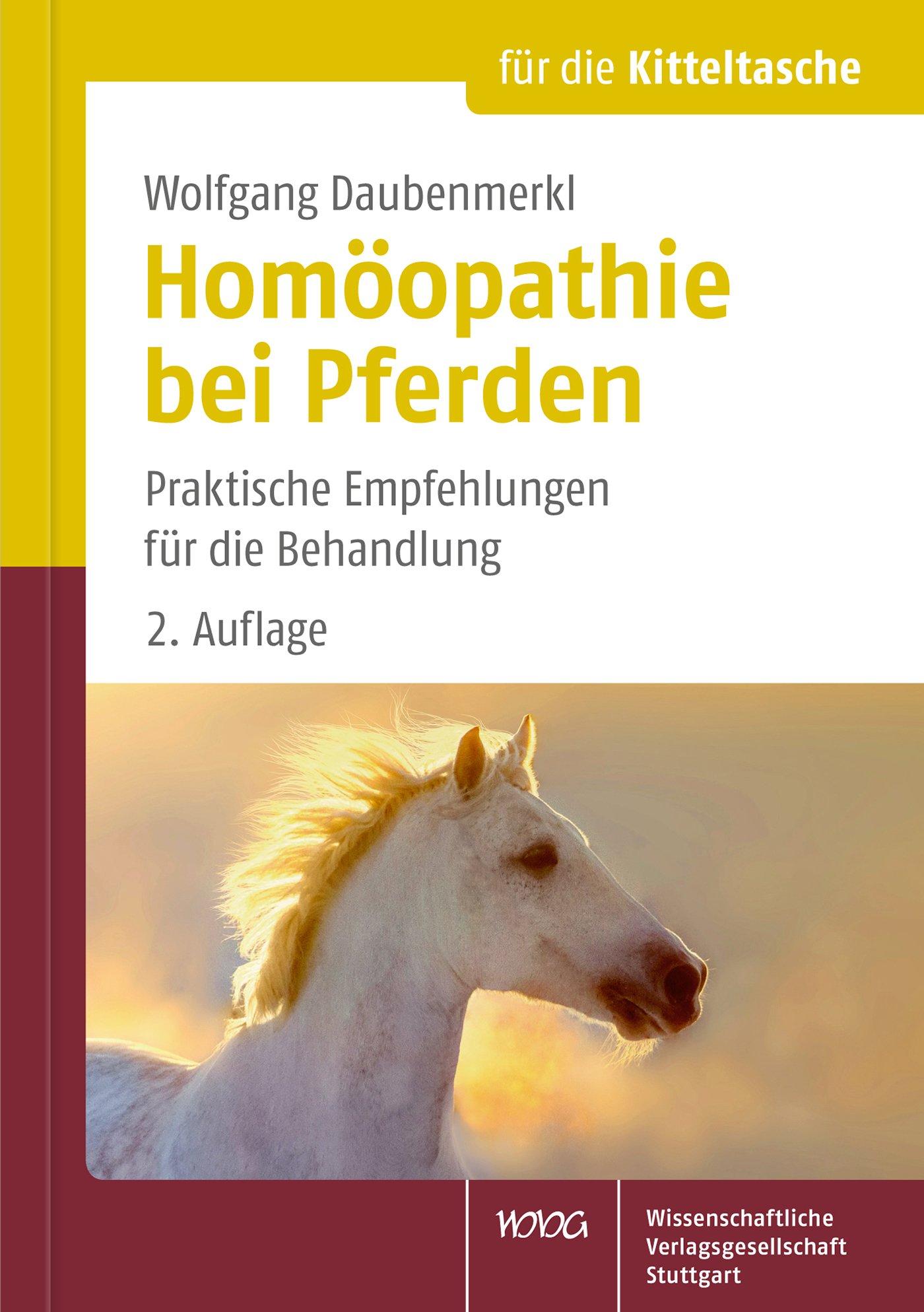 Vorderes Coverbild Homöopathie bei Pferden für die Kittteltasche