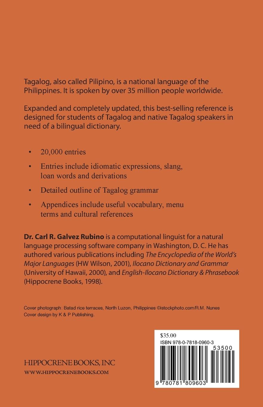 Rückseitencover Tagalog-English/English-Tagalog Standard Dictionary