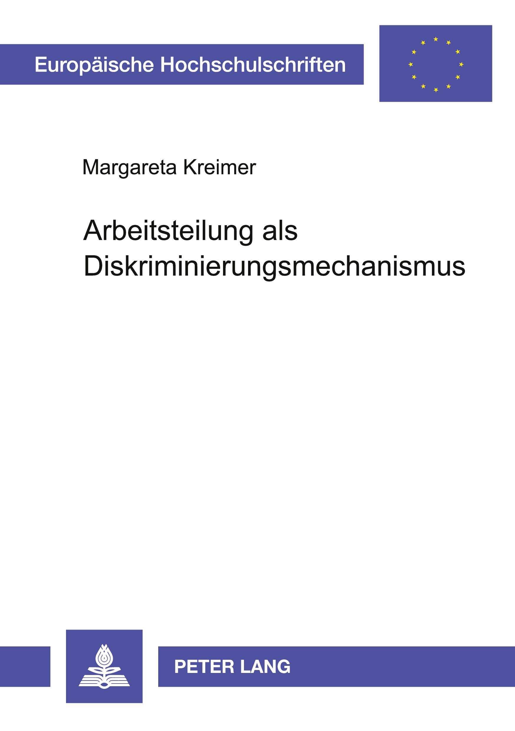 Vorderes Coverbild Arbeitsteilung als Diskriminierungsmechanismus