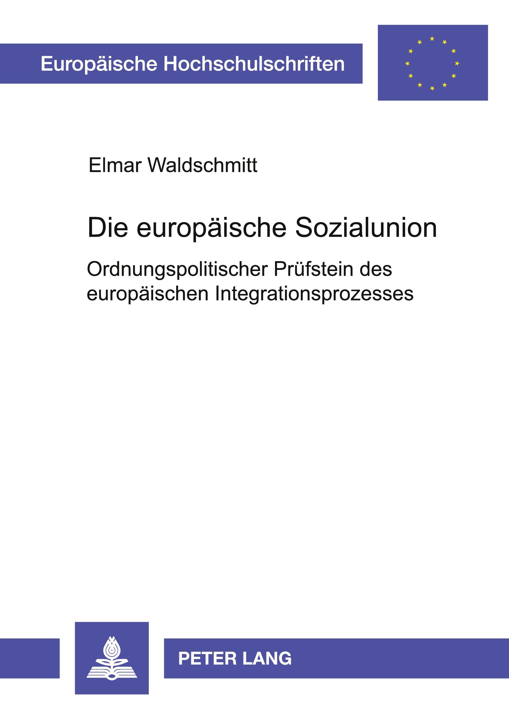 Vorderes Coverbild Die europäische Sozialunion