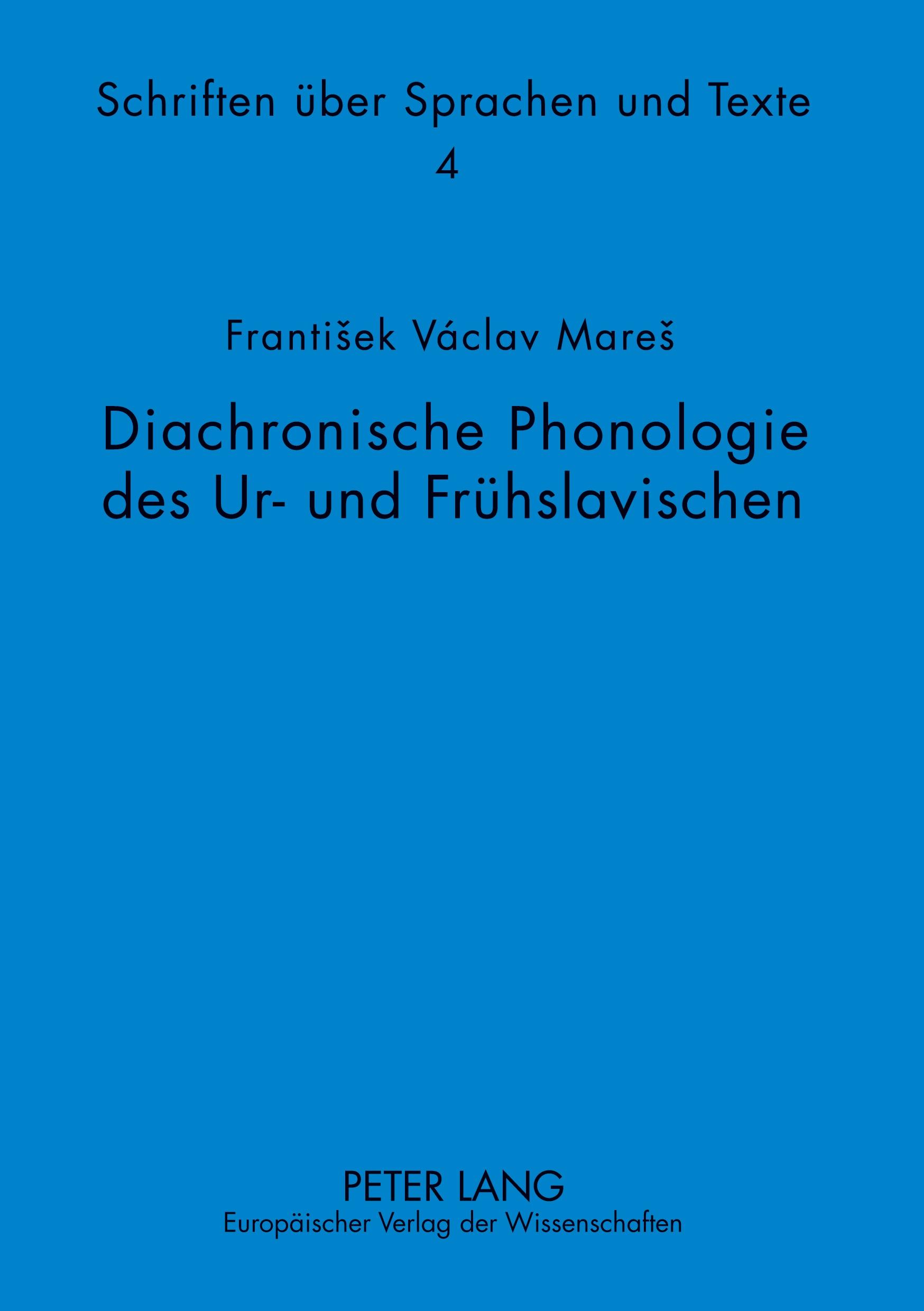 Vorderes Coverbild Diachronische Phonologie des Ur- und Frühslavischen