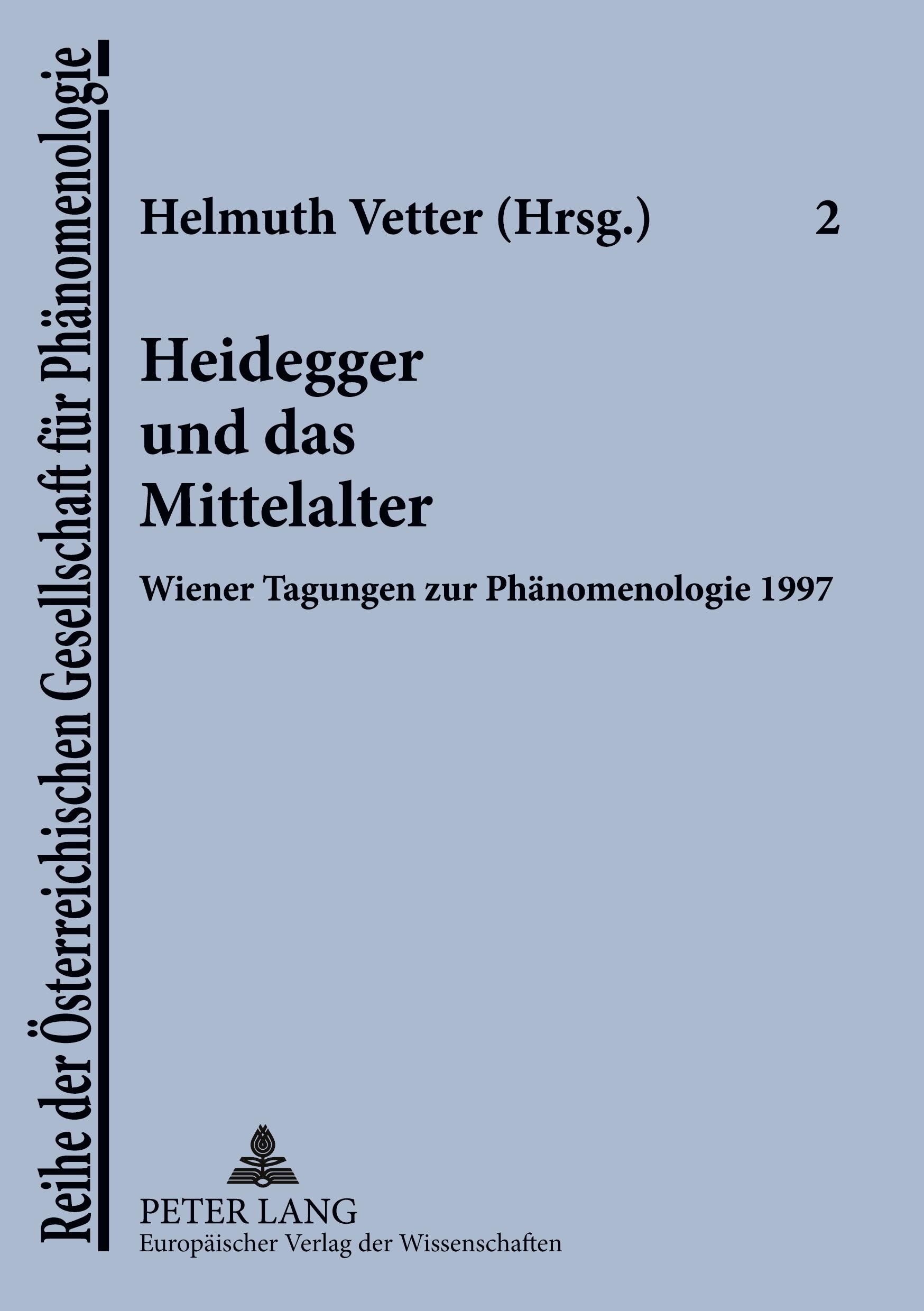 Vorderes Coverbild Heidegger und das Mittelalter