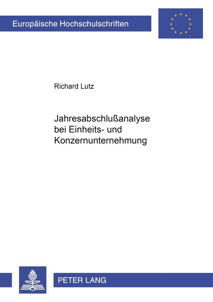 Vorderes Coverbild Jahresabschlußanalyse bei Einheits- und Konzernunternehmung