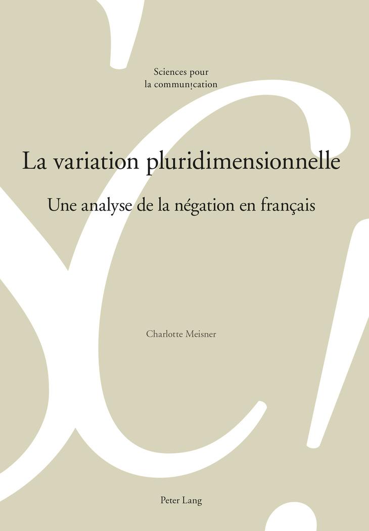 Vorderes Coverbild La variation pluridimensionnelle