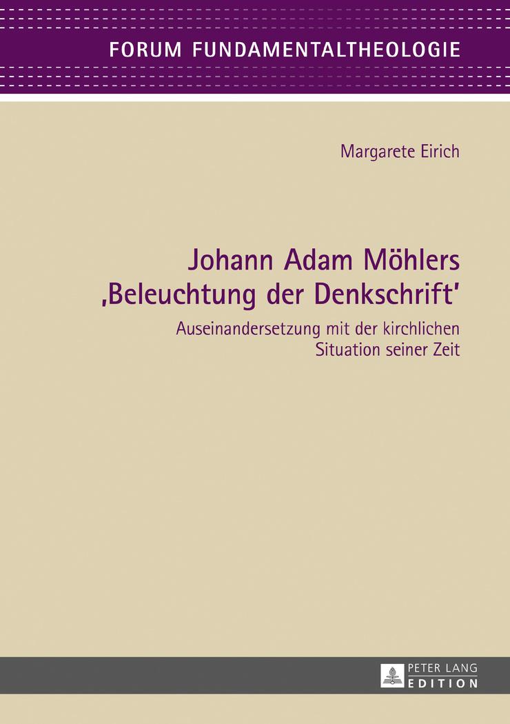 Vorderes Coverbild Johann Adam Möhlers 'Beleuchtung der Denkschrift'