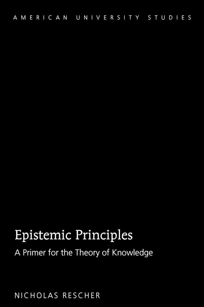 Vorderes Coverbild Epistemic Principles