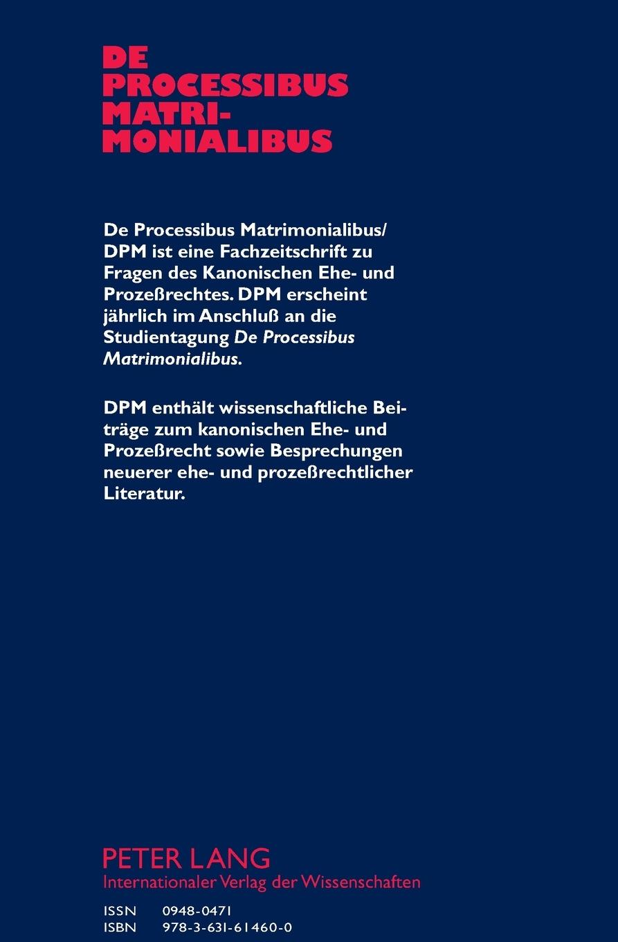 Rückseitencover De processibus matrimonialibus
