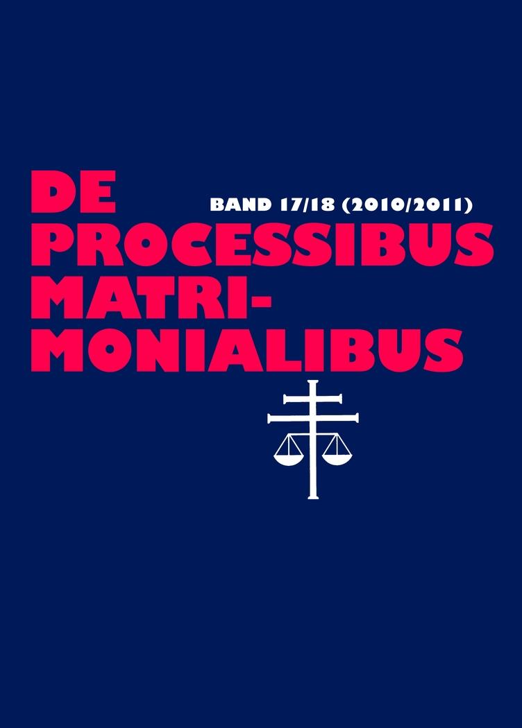 Vorderes Coverbild De processibus matrimonialibus