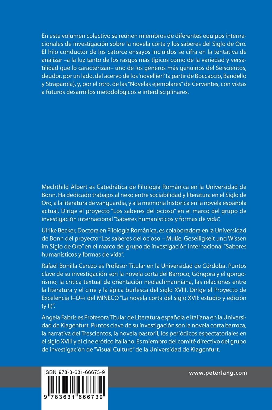 Rückseitencover Nuevos enfoques sobre la novela corta barroca