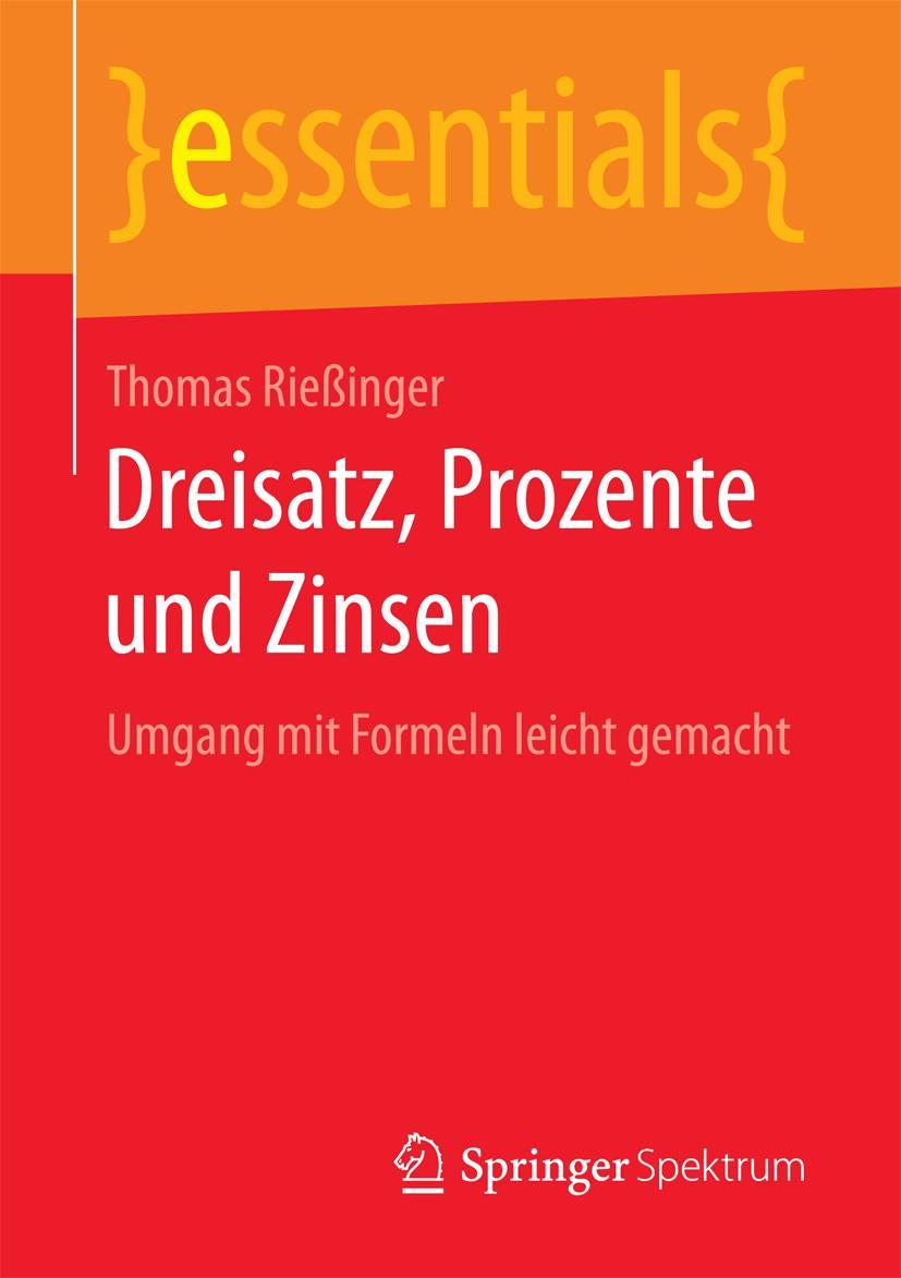 Vorderes Coverbild Dreisatz, Prozente und Zinsen
