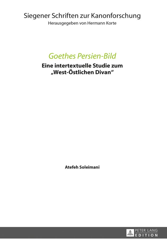 Vorderes Coverbild Goethes Persien-Bild