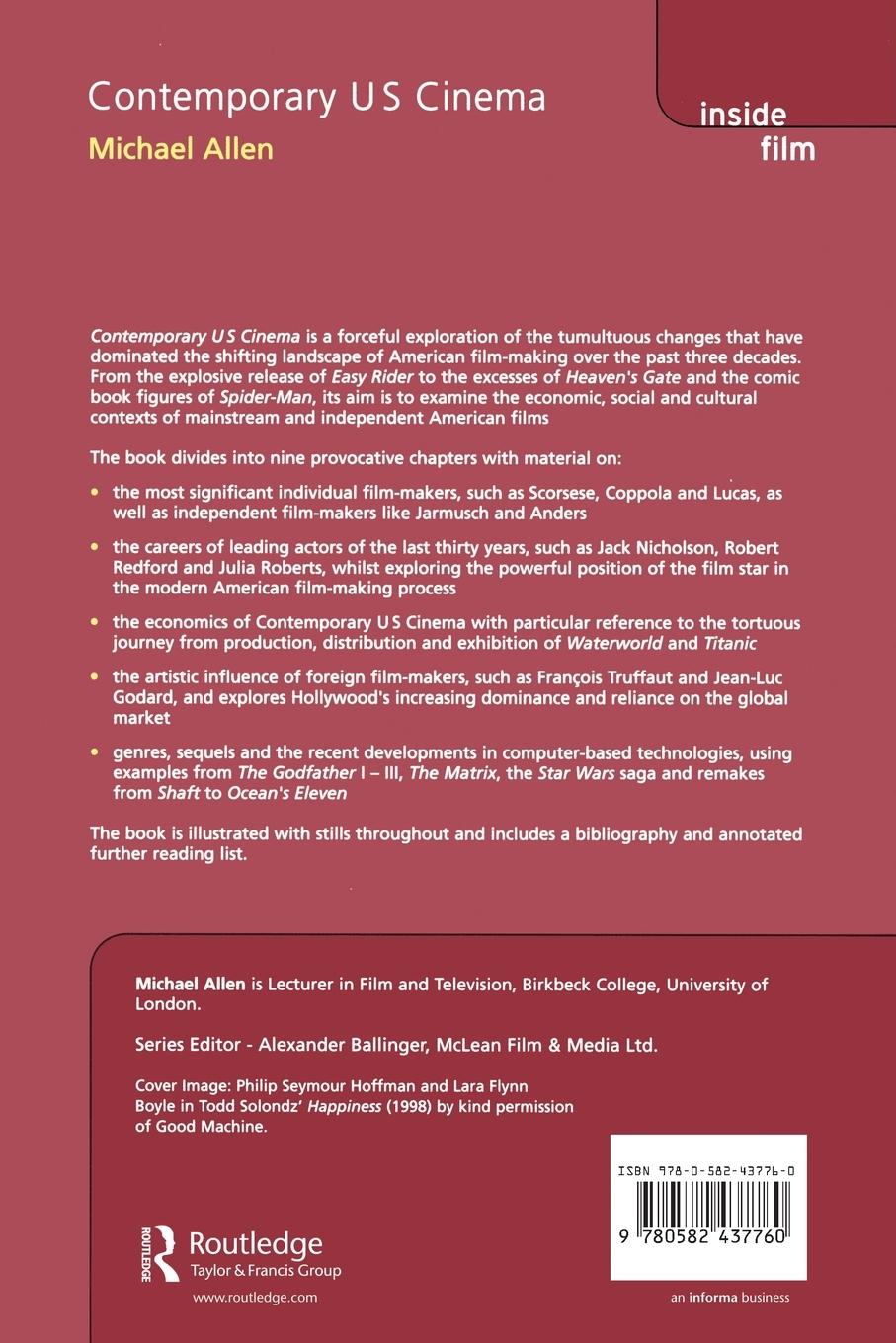 Rückseitencover Contemporary US Cinema