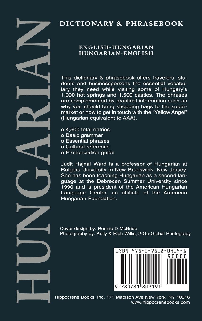 Rückseitencover Hungarian-English/English-Hungarian Dictionary & Phrasebook Hungarian-English/English-Hungarian Dictionary & Phrasebook