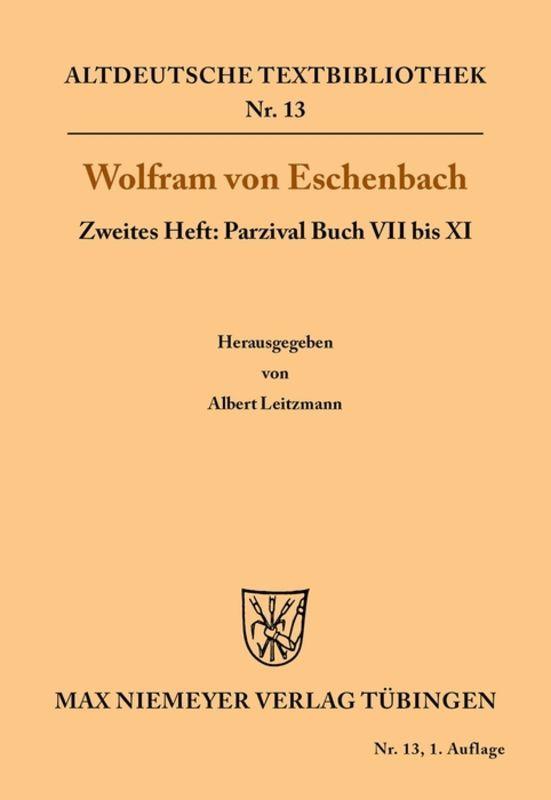 Vorderes Coverbild Parzival Buch VII bis XI