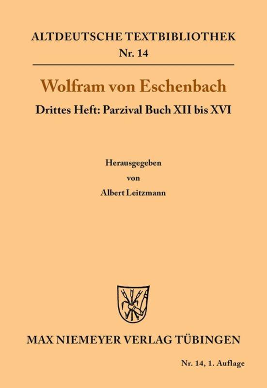 Vorderes Coverbild Parzival Buch XII bis XVI