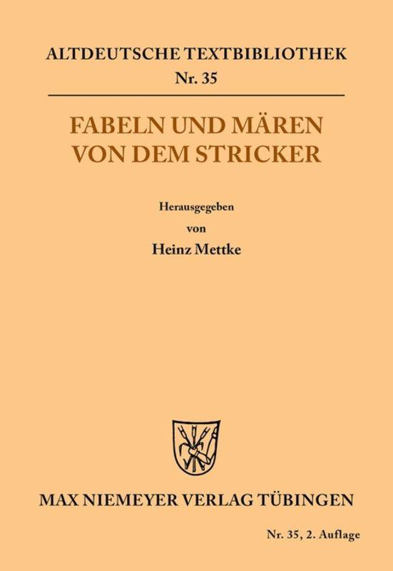 Vorderes Coverbild Fabeln und Mären von dem Stricker