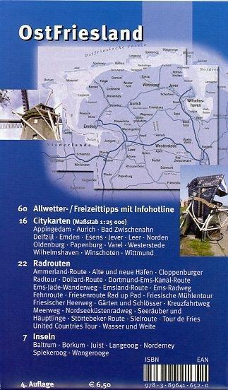 Beispielinhalt (Bild) Ostfriesland >regio< (ganze Region ostfriesische Halbinsel), KVplan, Radkarte/Freizeitkarte, 1:100.000 / 1:25.000