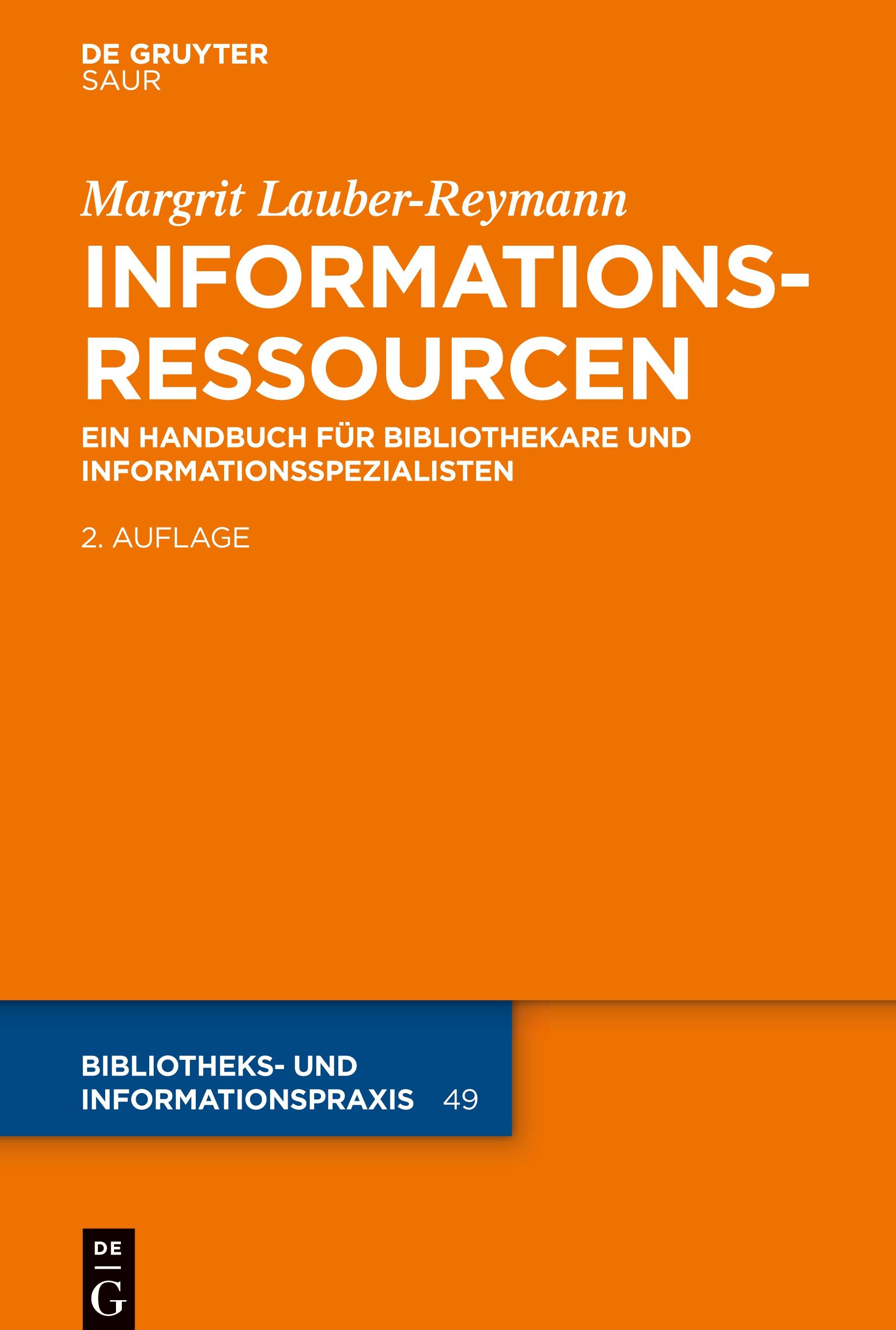 Vorderes Coverbild Informationsressourcen