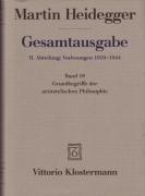 Vorderes Coverbild Gesamtausgabe Abt. 2 Vorlesungen 1919 - 1944 Bd. 18. Grundbegriffe der aristotelischen Philosophie