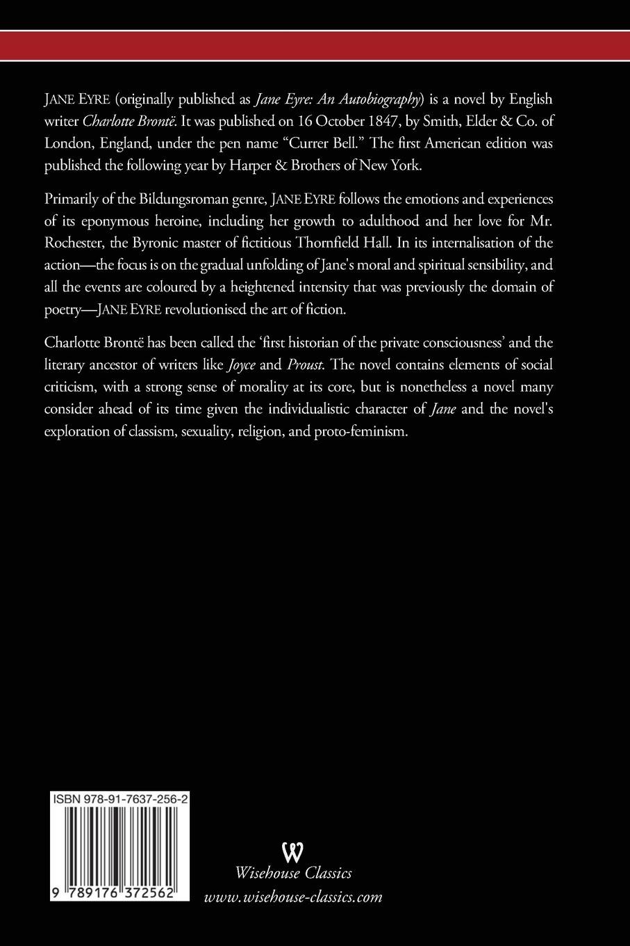 Rückseitencover Jane Eyre (Wisehouse Classics Edition - With Illustrations by F. H. Townsend)