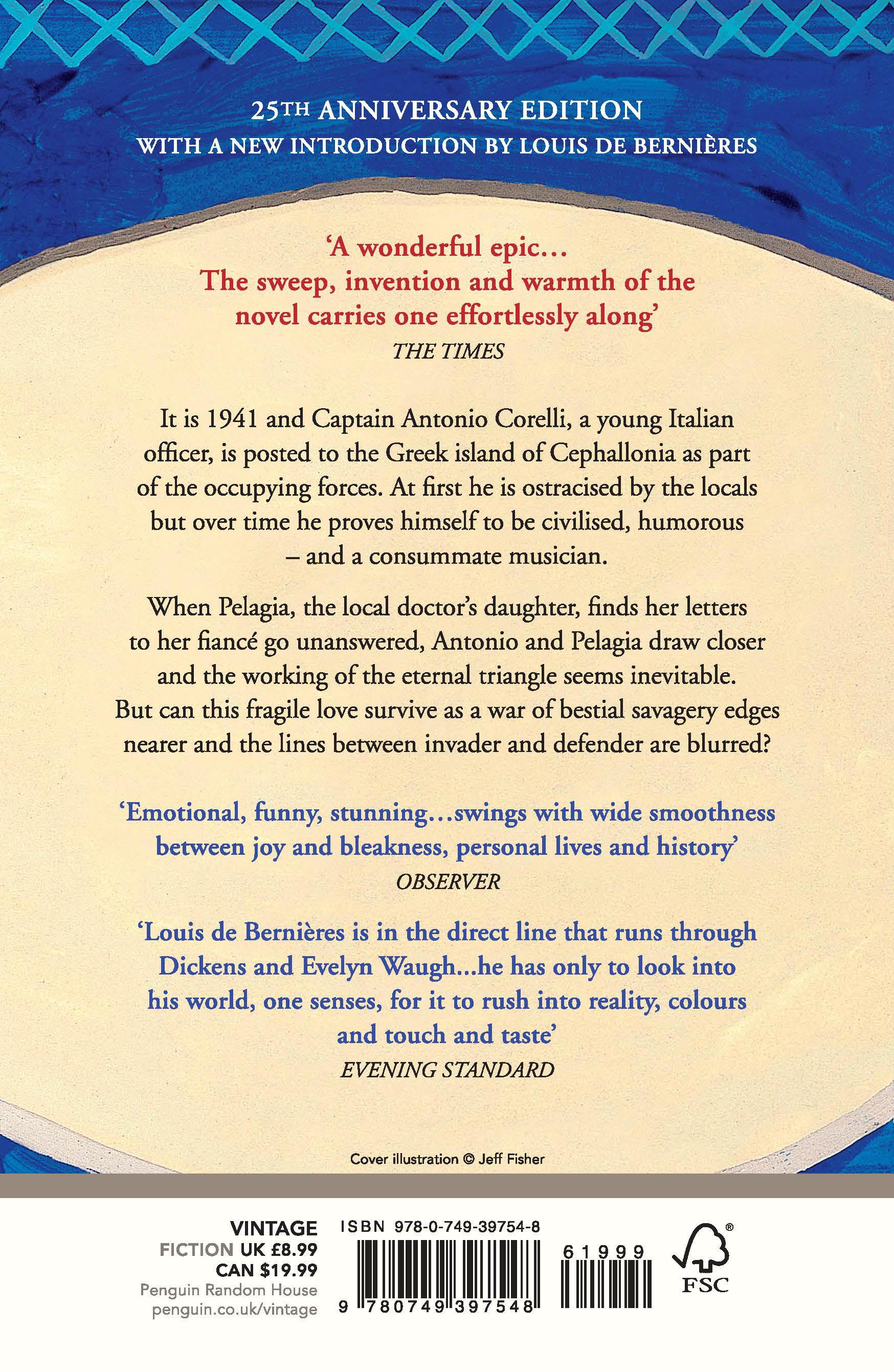 Rückseitencover Captain Corelli's Mandolin