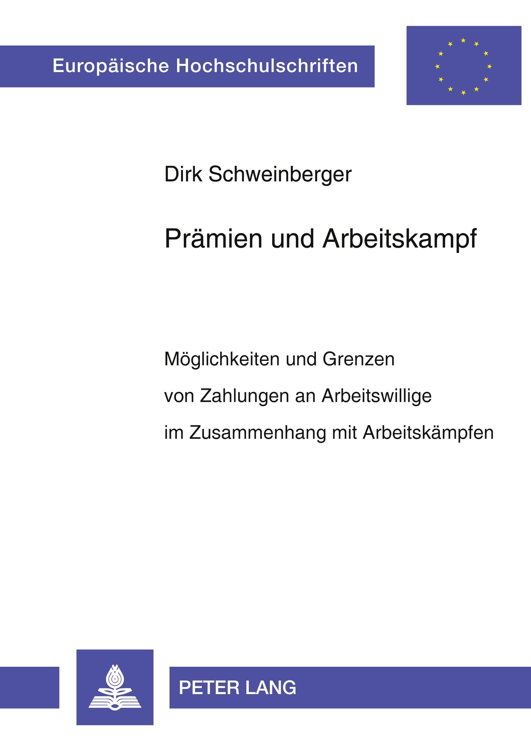 Vorderes Coverbild Prämien und Arbeitskampf