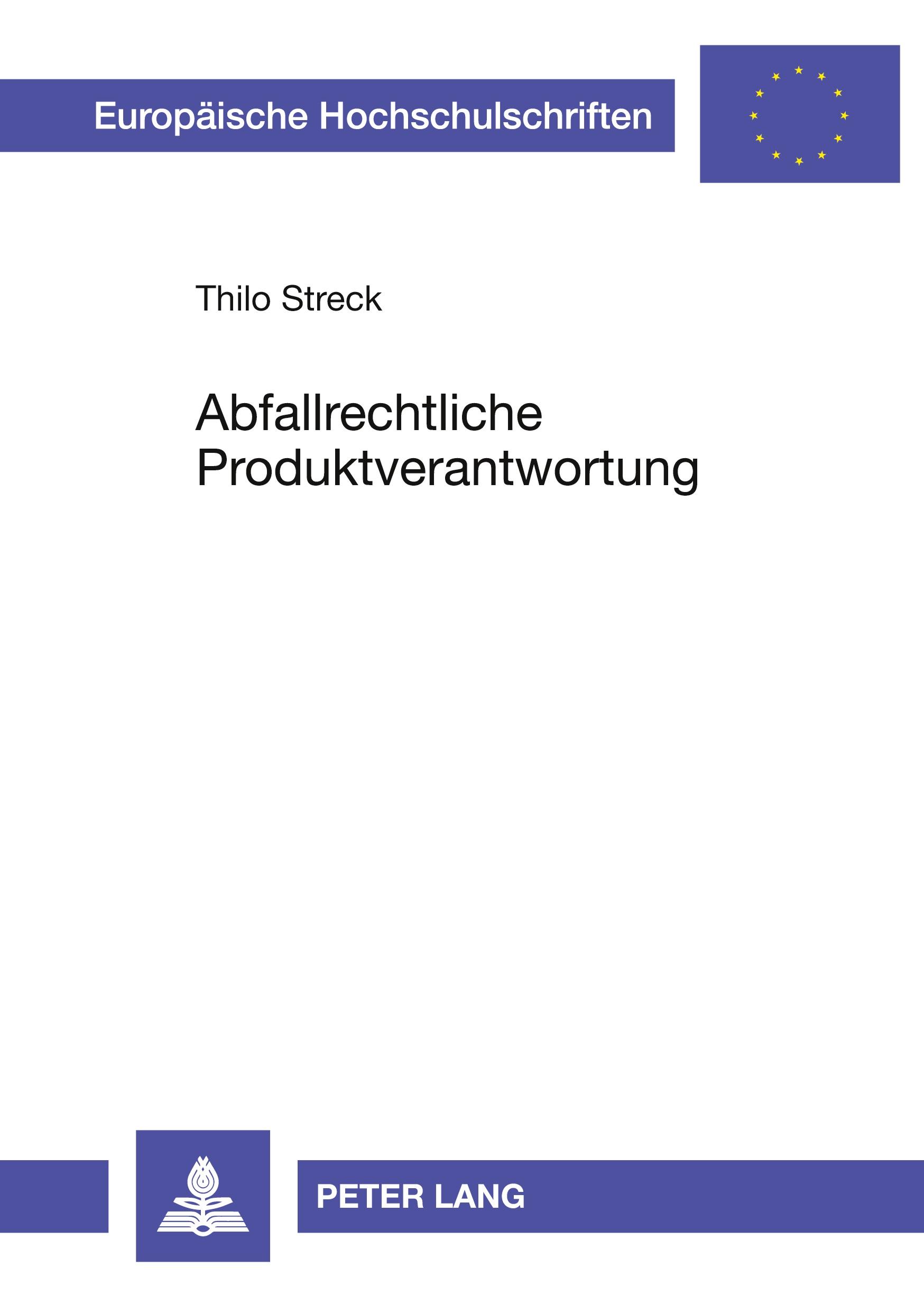 Vorderes Coverbild Abfallrechtliche Produktverantwortung