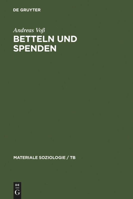 Vorderes Coverbild Betteln und Spenden
